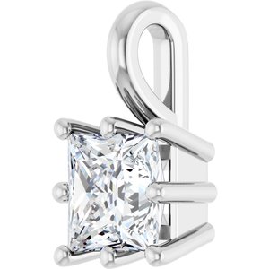 Platinum 5 mm Square Charm/Pendant Mounting – image 3