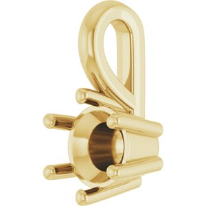 14K Yellow Gold 4.8 mm Round Charm/Pendant Mounting – image 4