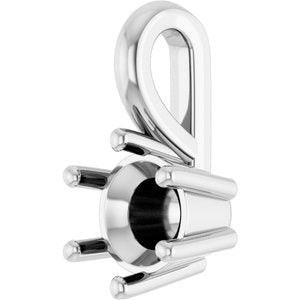 Sterling Silver 4.8 mm Round Charm/Pendant Mounting – image 4