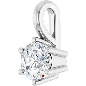 10K White Gold 4.8 mm Round Charm/Pendant Mounting – image 3