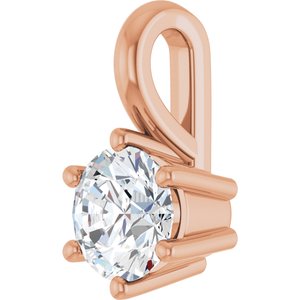 10K Rose Gold 4.8 mm Round Charm/Pendant Mounting – image 3