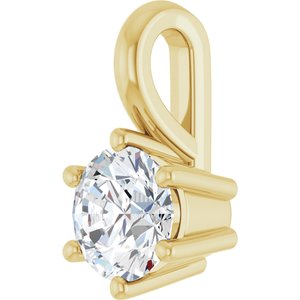 14K Yellow Gold 4.8 mm Round Charm/Pendant Mounting – image 3