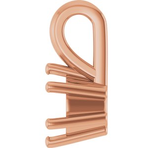 10K Rose Gold 4.8 mm Round Charm/Pendant Mounting – image 6