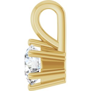 10K Yellow Gold 4.8 mm Round Charm/Pendant Mounting – image 5