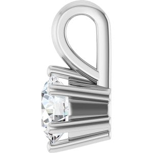 Sterling Silver 4.8 mm Round Charm/Pendant Mounting – image 5
