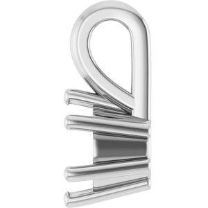 10K White Gold 4.8 mm Round Charm/Pendant Mounting – image 6