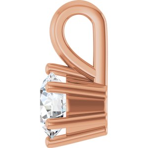 10K Rose Gold 4.8 mm Round Charm/Pendant Mounting – image 5