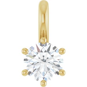 18K Yellow Gold 4.8 mm Round Charm/Pendant Mounting