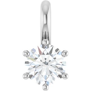 Sterling Silver 4.8 mm Round Charm/Pendant Mounting