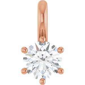 18K Rose Gold 4.8 mm Round Charm/Pendant Mounting