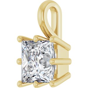 10K Yellow Gold 6.5 mm Square Charm/Pendant Mounting – image 3