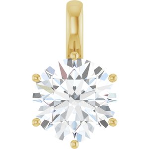 14K Yellow Gold 12 mm Round Charm/Pendant Mounting