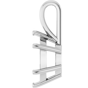 14K X1 White Gold 12 mm Round Charm/Pendant Mounting – image 6
