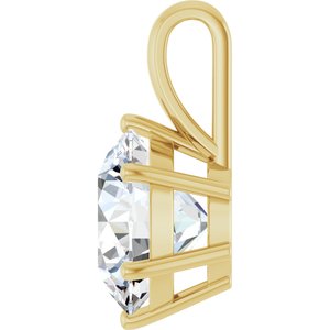 14K Yellow Gold 12 mm Round Charm/Pendant Mounting – image 5