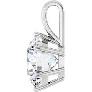 14K X1 White Gold 12 mm Round Charm/Pendant Mounting – image 5
