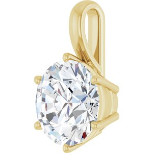 14K Yellow Gold 12 mm Round Charm/Pendant Mounting – image 3