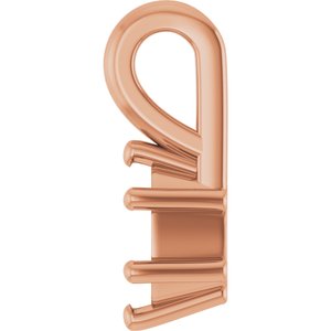 10K Rose Gold 5x3 mm Oval Charm/Pendant Mounting – image 6