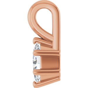 18K Rose Gold 5x3 mm Oval Charm/Pendant Mounting – image 5