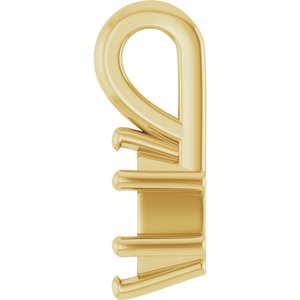 18K Yellow Gold 5x3 mm Oval Charm/Pendant Mounting – image 6