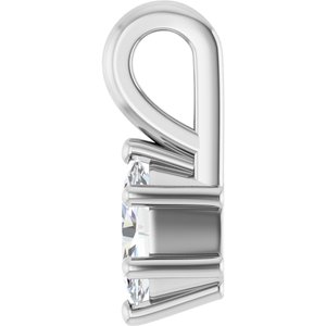 10K White Gold 5x3 mm Oval Charm/Pendant Mounting – image 5