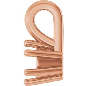 18K Rose Gold 3.5 mm Round Charm/Pendant Mounting – image 6