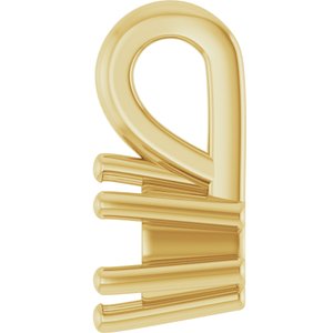 18K Yellow Gold 3.5 mm Round Charm/Pendant Mounting – image 6