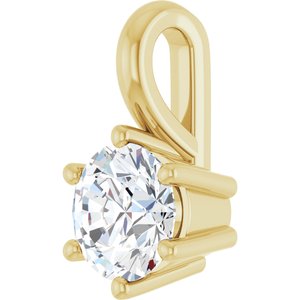 10K Yellow Gold 5.2 mm Round Charm/Pendant Mounting – image 3
