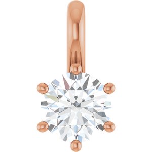 14K Rose Gold 5.2 mm Round Charm/Pendant Mounting