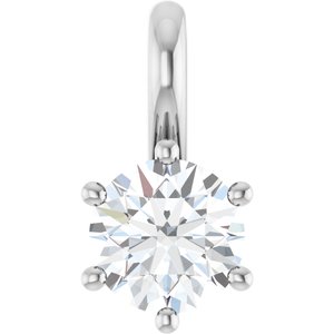 Sterling Silver 5.2 mm Round Charm/Pendant Mounting