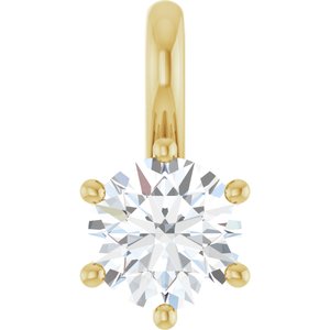 10K Yellow Gold 5.2 mm Round Charm/Pendant Mounting