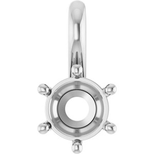 Platinum 5.2 mm Round Charm/Pendant Mounting – image 2