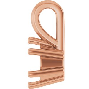 18K Rose Gold 5.2 mm Round Charm/Pendant Mounting – image 6