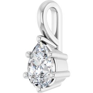 Platinum 7x5 mm Pear Charm/Pendant Mounting – image 3