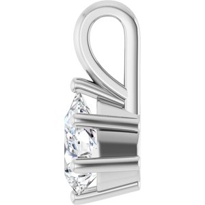 14K X1 White Gold 7x5 mm Pear Charm/Pendant Mounting – image 5