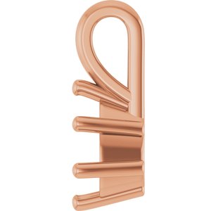 14K Rose Gold 7x5 mm Pear Charm/Pendant Mounting – image 6