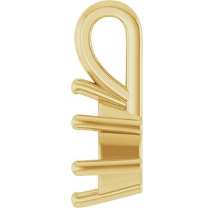 18K Yellow Gold 7x5 mm Pear Charm/Pendant Mounting – image 6