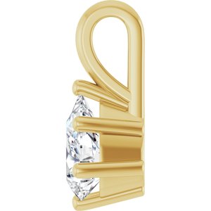 10K Yellow Gold 7x5 mm Pear Charm/Pendant Mounting – image 5