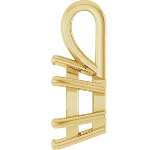 18K Yellow Gold 8.2 mm Round Charm/Pendant Mounting – image 6