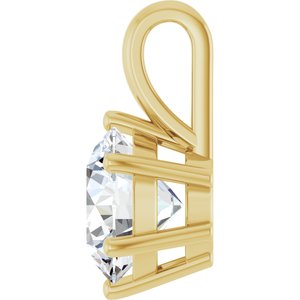 14K Yellow Gold 8.2 mm Round Charm/Pendant Mounting – image 5