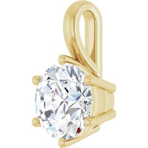 14K Yellow Gold 8.2 mm Round Charm/Pendant Mounting – image 3