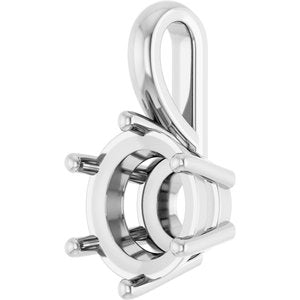 Continuum Sterling Silver 8.2 mm Round Charm/Pendant Mounting – image 4