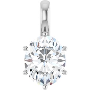 Continuum Sterling Silver 11x9 mm Oval Charm/Pendant Mounting