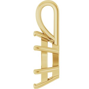 14K Yellow Gold 11x9 mm Oval Charm/Pendant Mounting – image 6