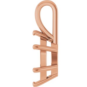 14K Rose Gold 11x9 mm Oval Charm/Pendant Mounting – image 6