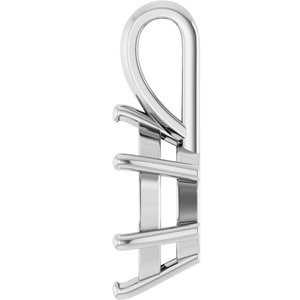 18K White Gold 11x9 mm Oval Charm/Pendant Mounting – image 6