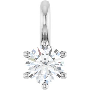 Continuum Sterling Silver 4.1 mm Round Charm/Pendant Mounting