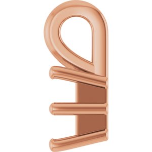 14K Rose Gold 4.5x3 mm Emerald Charm/Pendant Mounting – image 6