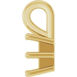 14K Yellow Gold 4.5x3 mm Emerald Charm/Pendant Mounting – image 6