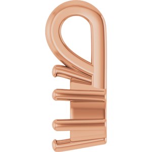 14K Rose Gold 4.5x3 mm Pear Charm/Pendant Mounting – image 6