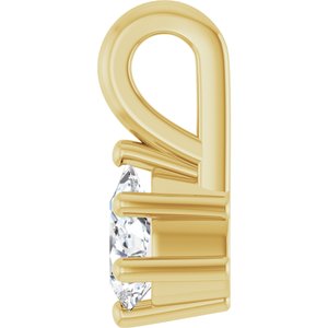 14K Yellow Gold 4.5x3 mm Pear Charm/Pendant Mounting – image 5